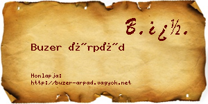 Buzer Árpád névjegykártya