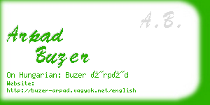arpad buzer business card